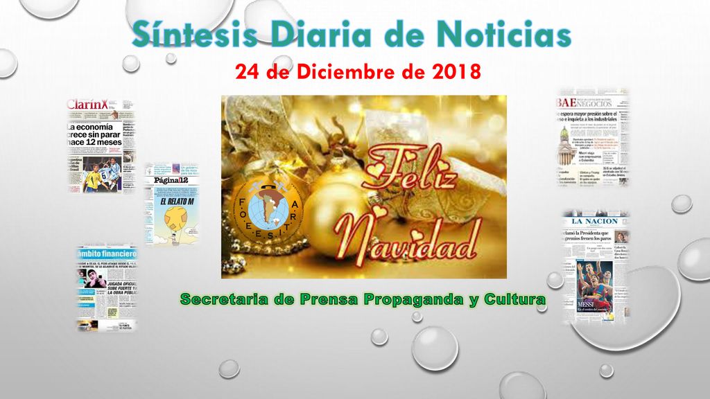 Síntesis Diaria de Noticias Secretaria de Prensa Propaganda y Cultura
