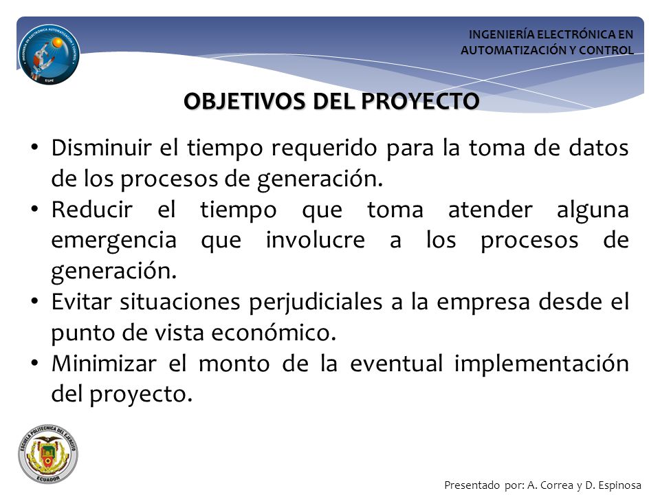OBJETIVOS DEL PROYECTO