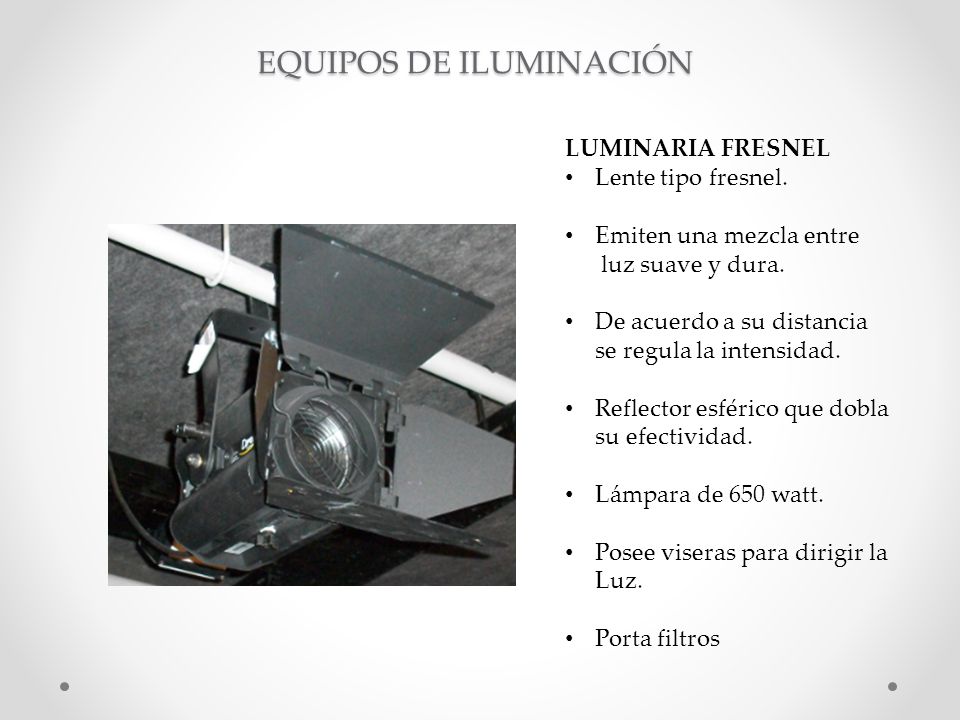 EQUIPOS DE ILUMINACIÓN