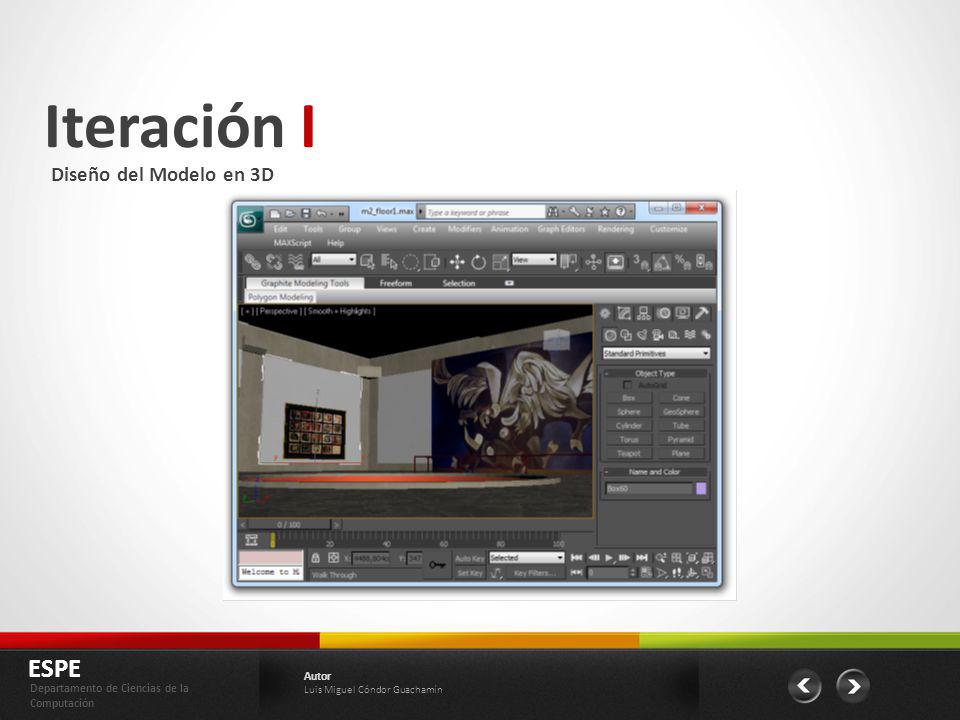 Iteración I ESPE Diseño del Modelo en 3D Autor