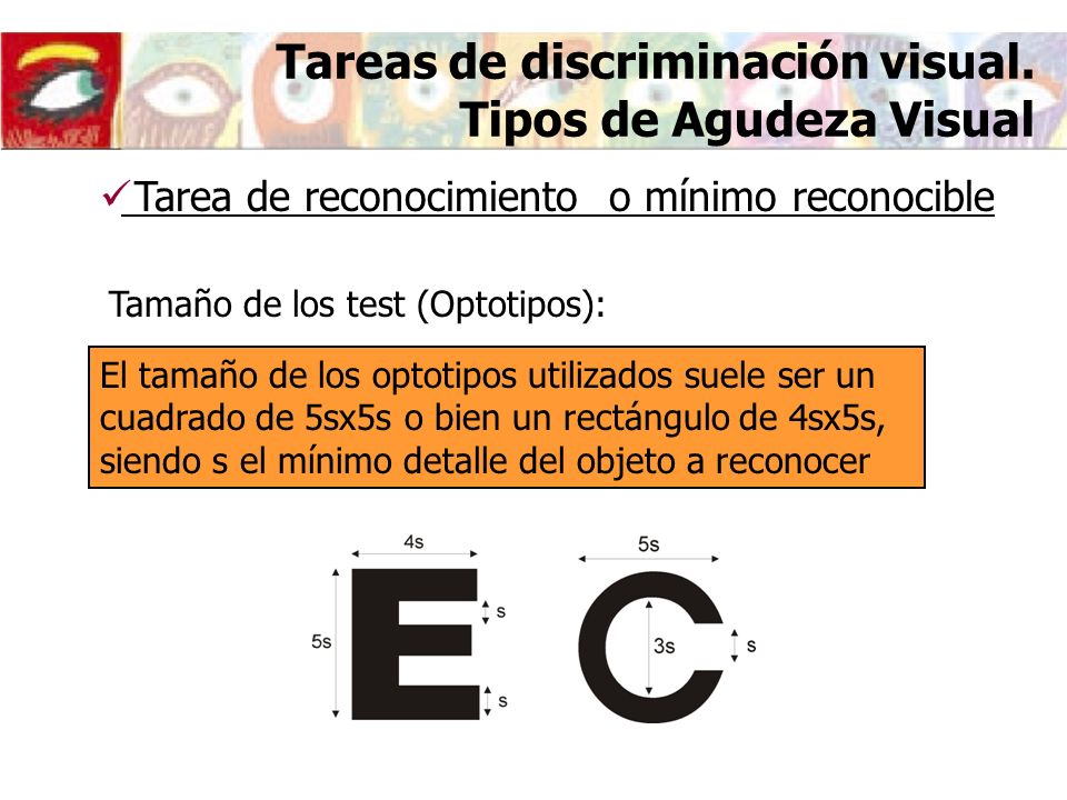 Tareas de discriminación visual. Tipos de Agudeza Visual