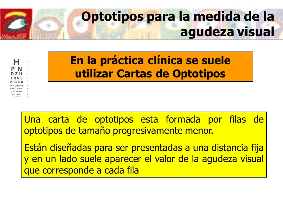 Optotipos para la medida de la agudeza visual