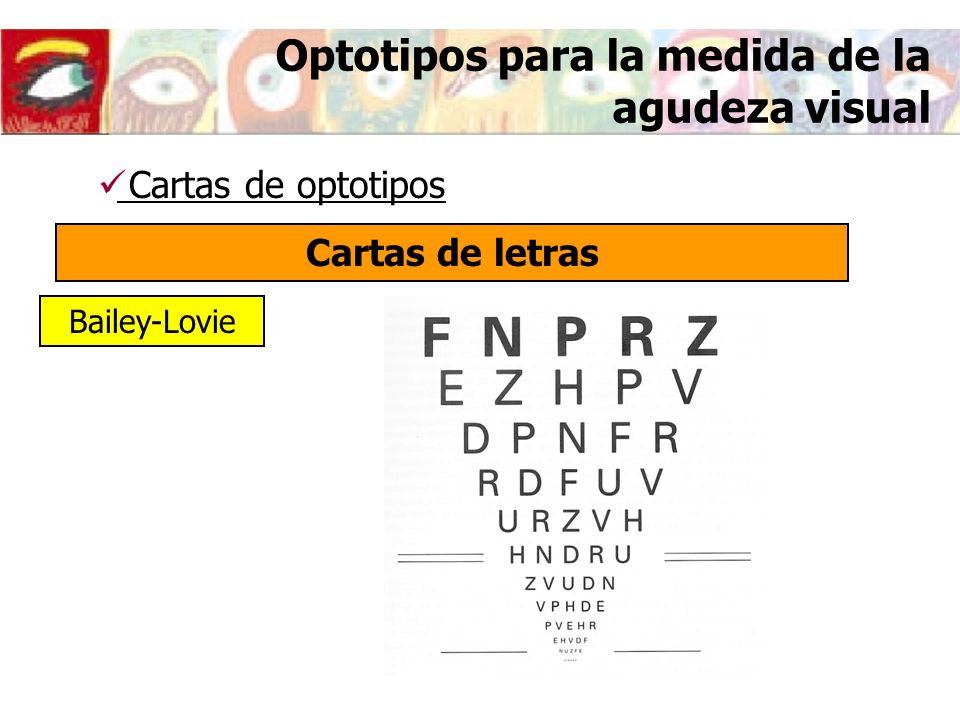 Optotipos para la medida de la agudeza visual