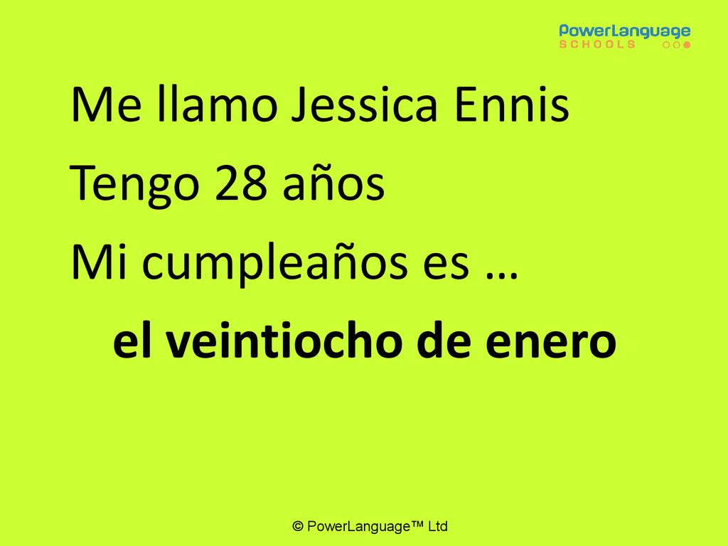 Me llamo Jessica Ennis Tengo 28 años Mi cumpleaños es …