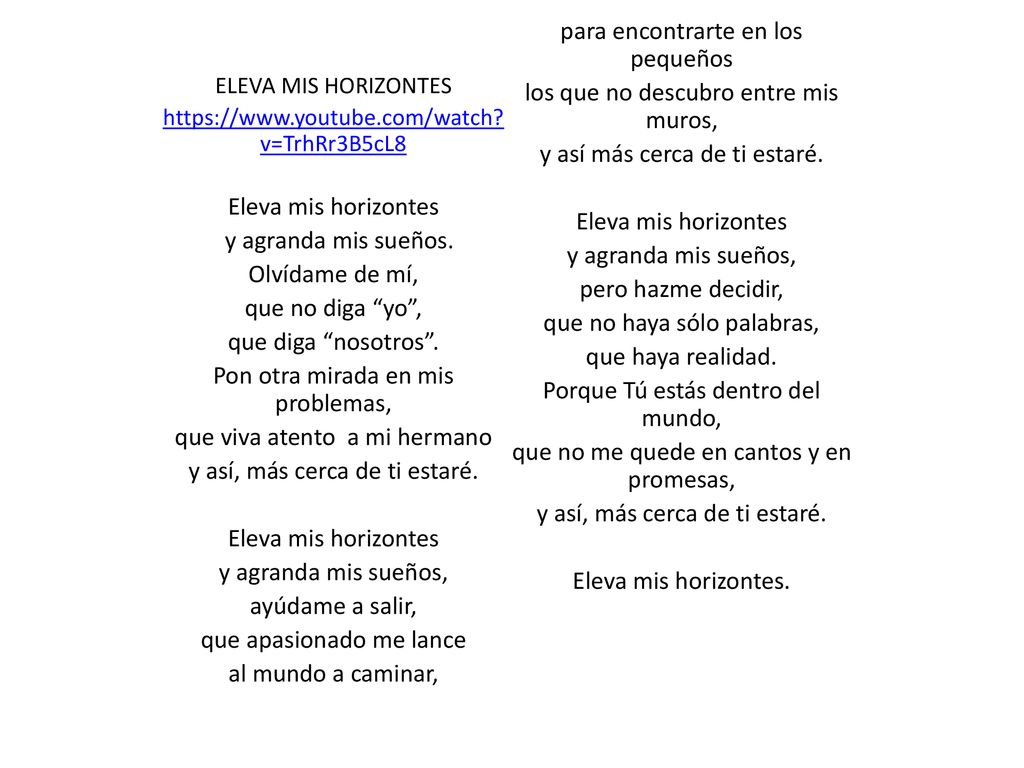 para encontrarte en los pequeños los que no descubro entre mis muros,