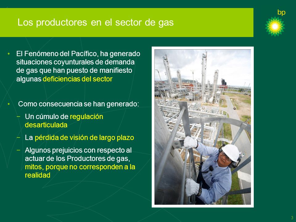 Los productores en el sector de gas
