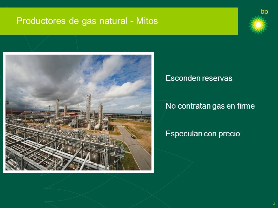 Productores de gas natural - Mitos