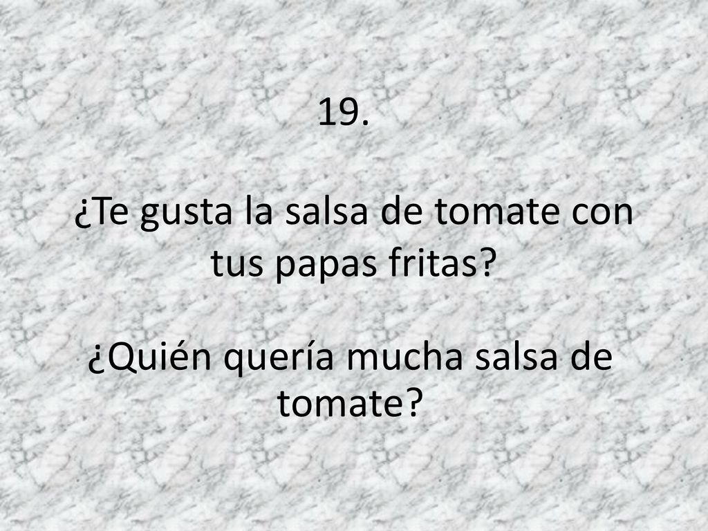 ¿Te gusta la salsa de tomate con tus papas fritas
