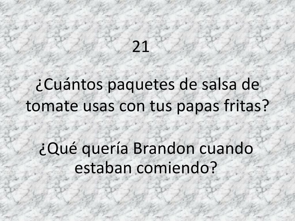 ¿Cuántos paquetes de salsa de tomate usas con tus papas fritas