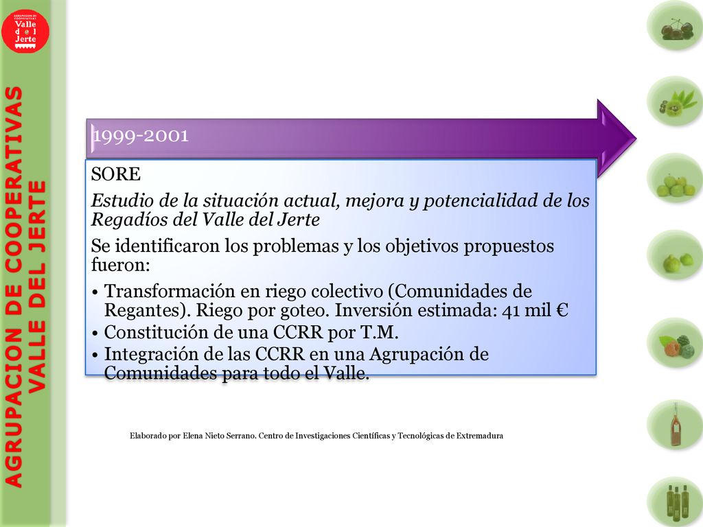 SORE Estudio de la situación actual, mejora y potencialidad de los Regadíos del Valle del Jerte.
