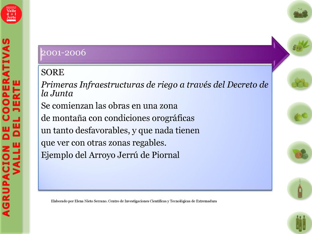 SORE Primeras Infraestructuras de riego a través del Decreto de la Junta.