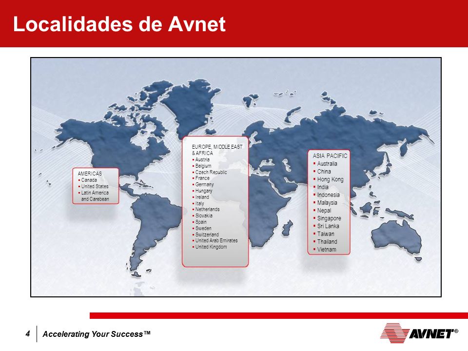 Localidades de Avnet ASIA PACIFIC Australia China Hong Kong India