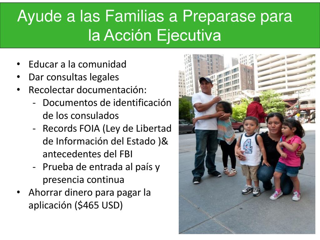 Ayude a las Familias a Preparase para la Acción Ejecutiva