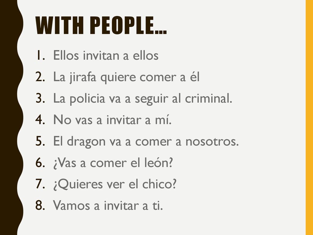 With PEOPLE… Ellos invitan a ellos La jirafa quiere comer a él