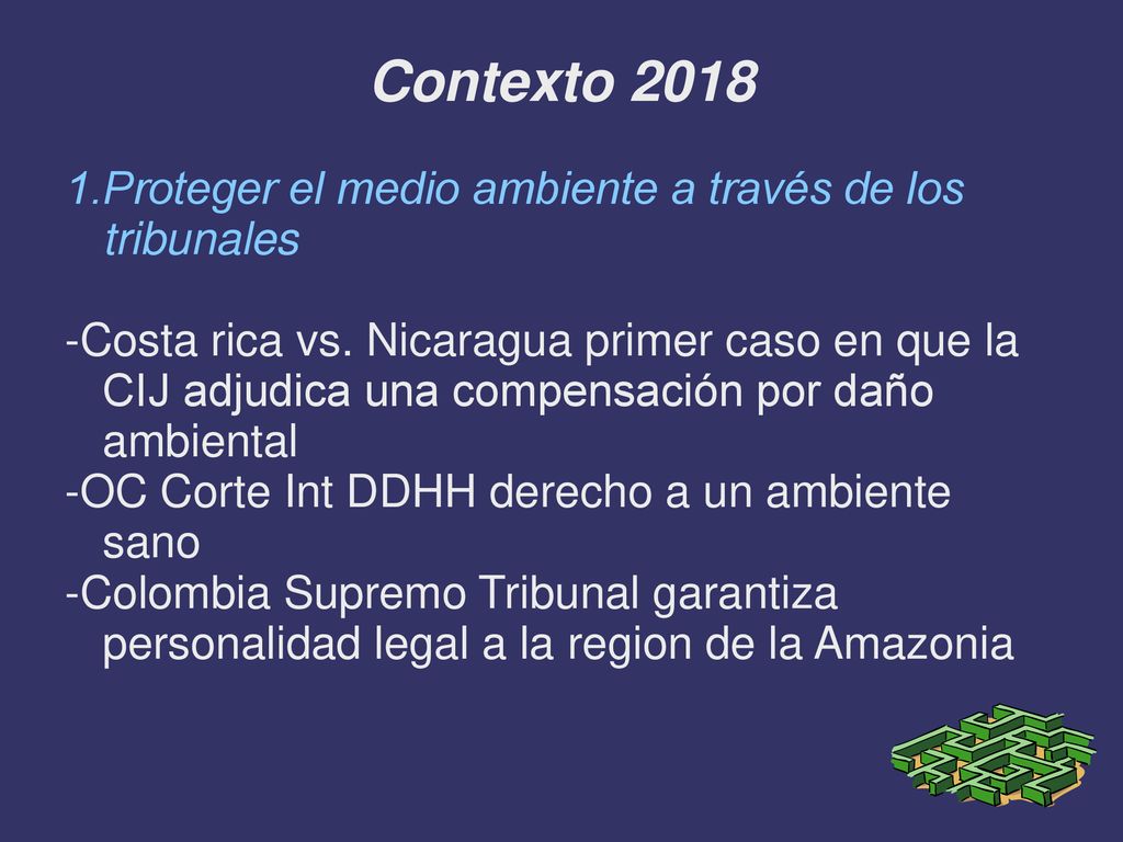 Contexto Proteger el medio ambiente a través de los tribunales
