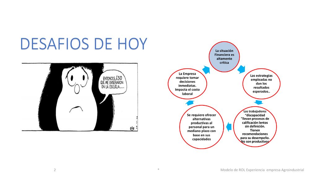 DESAFIOS DE HOY 2 * Modelo de ROL Experiencia empresa Agroindustrial