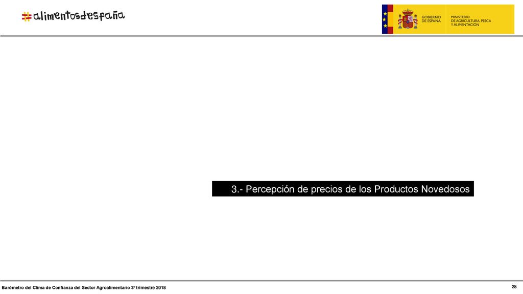 3.- Percepción de precios de los Productos Novedosos