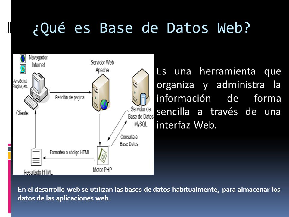 ¿Qué es Base de Datos Web