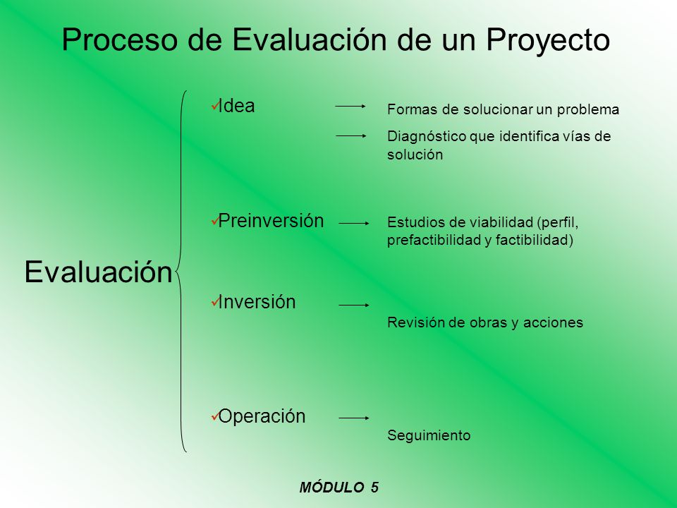 Proceso de Evaluación de un Proyecto
