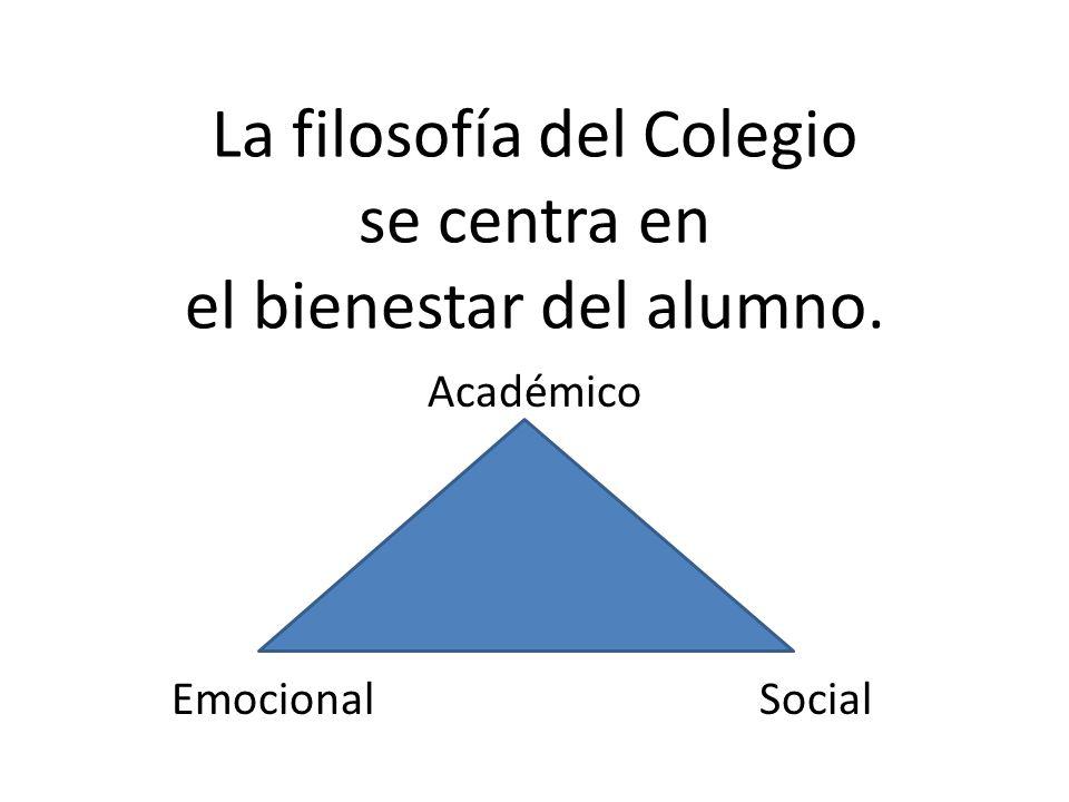 La filosofía del Colegio se centra en el bienestar del alumno.