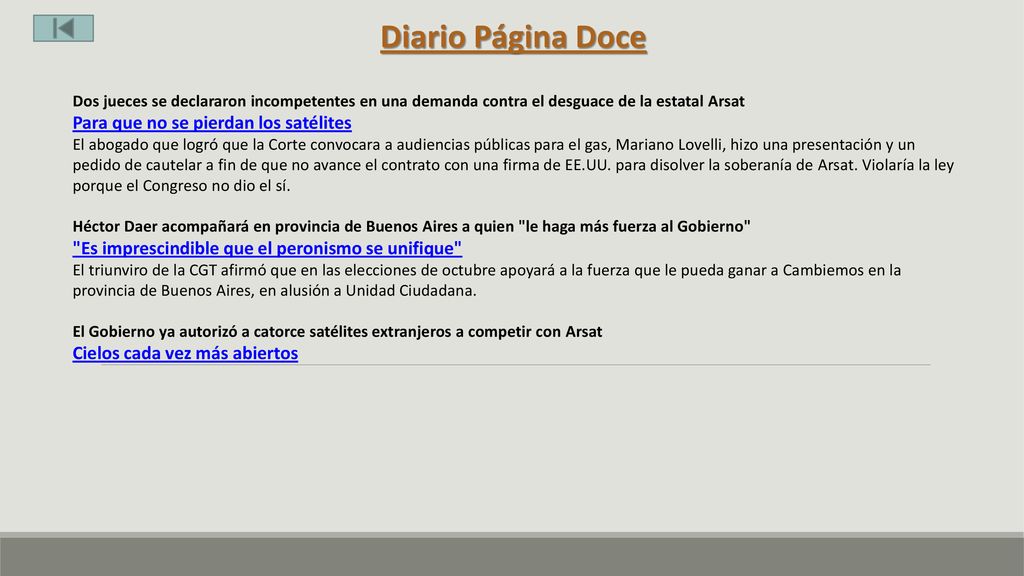 Diario Página Doce Para que no se pierdan los satélites