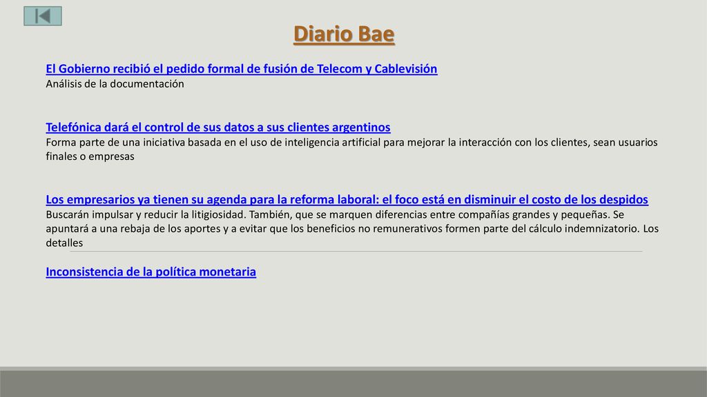 Diario Bae El Gobierno recibió el pedido formal de fusión de Telecom y Cablevisión. Análisis de la documentación.