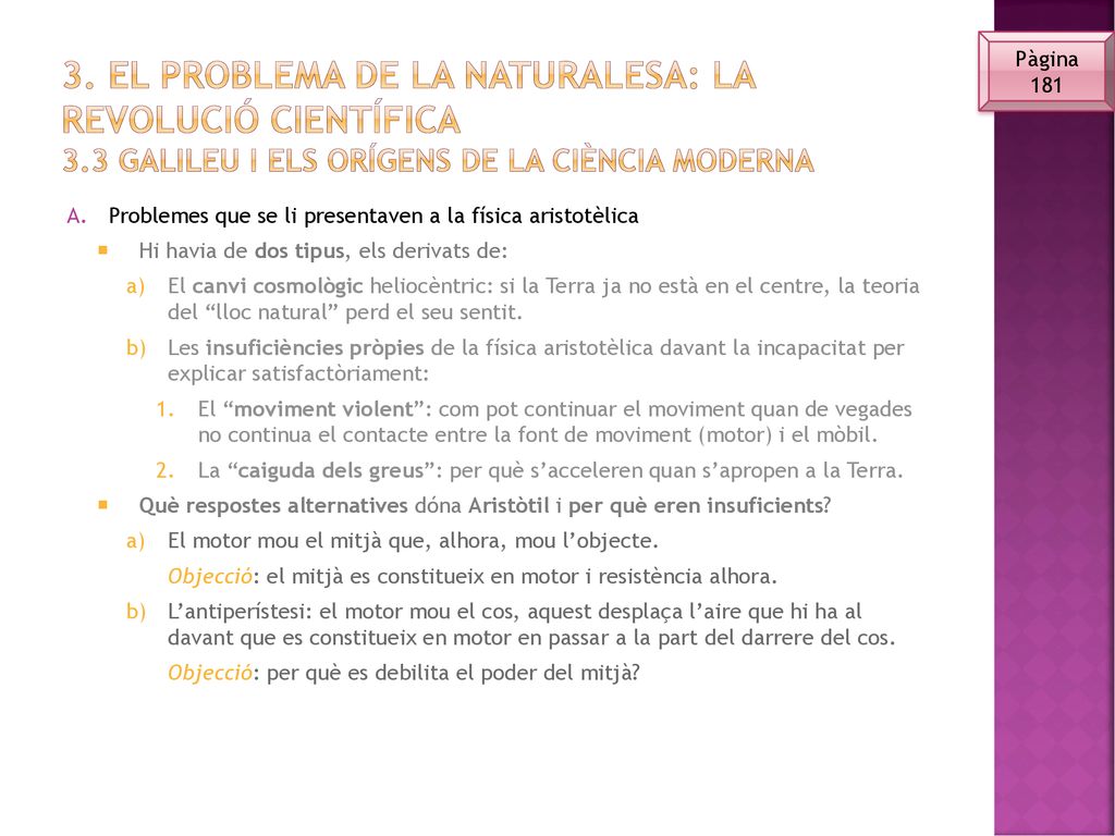 3. El problema de la naturalesa: La revolució científica 3