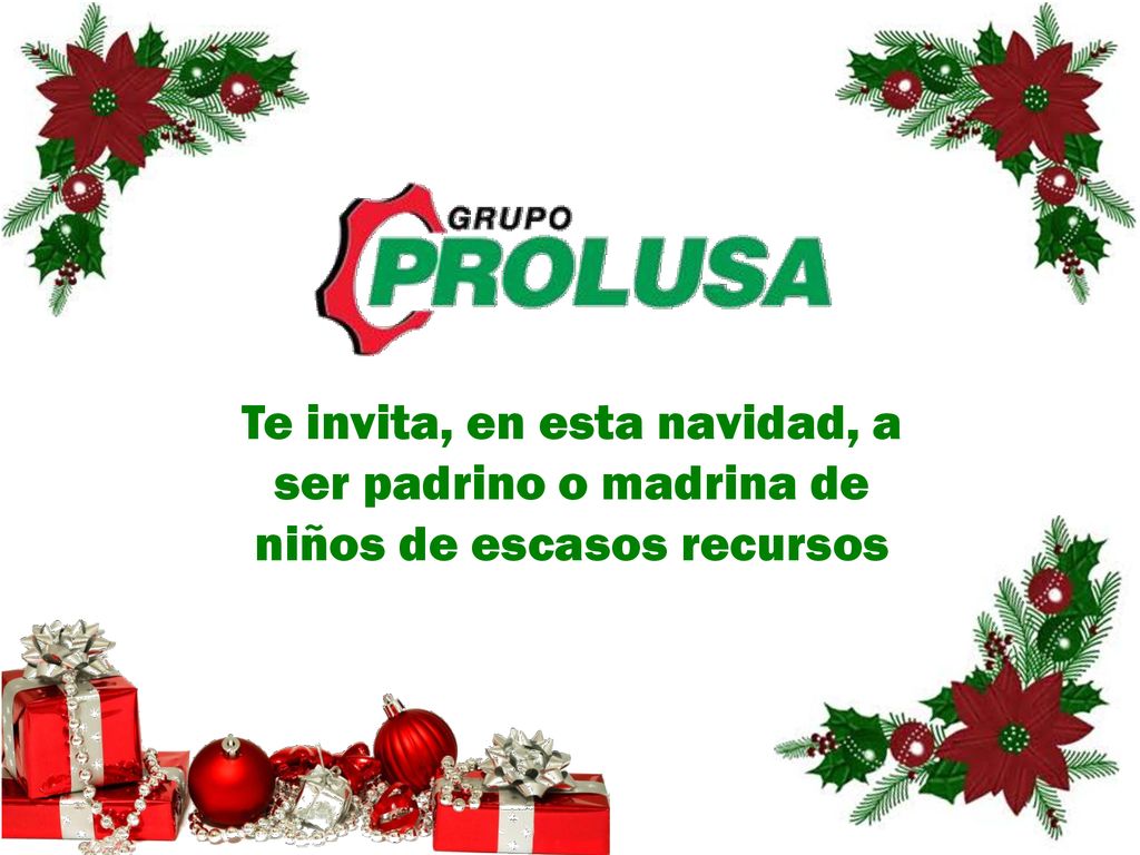 Te invita, en esta navidad, a ser padrino o madrina de niños de escasos recursos