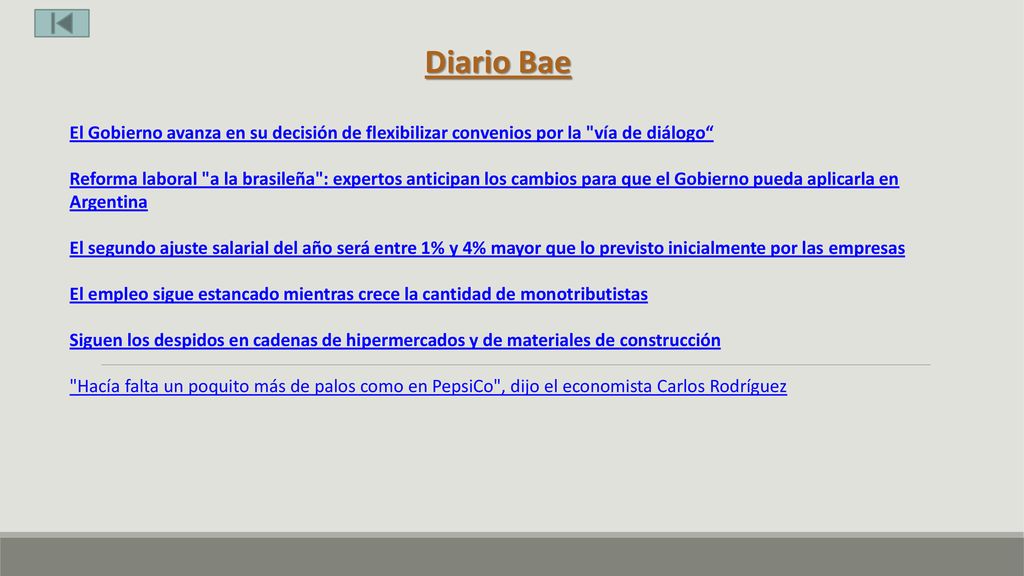 Diario Bae El Gobierno avanza en su decisión de flexibilizar convenios por la vía de diálogo