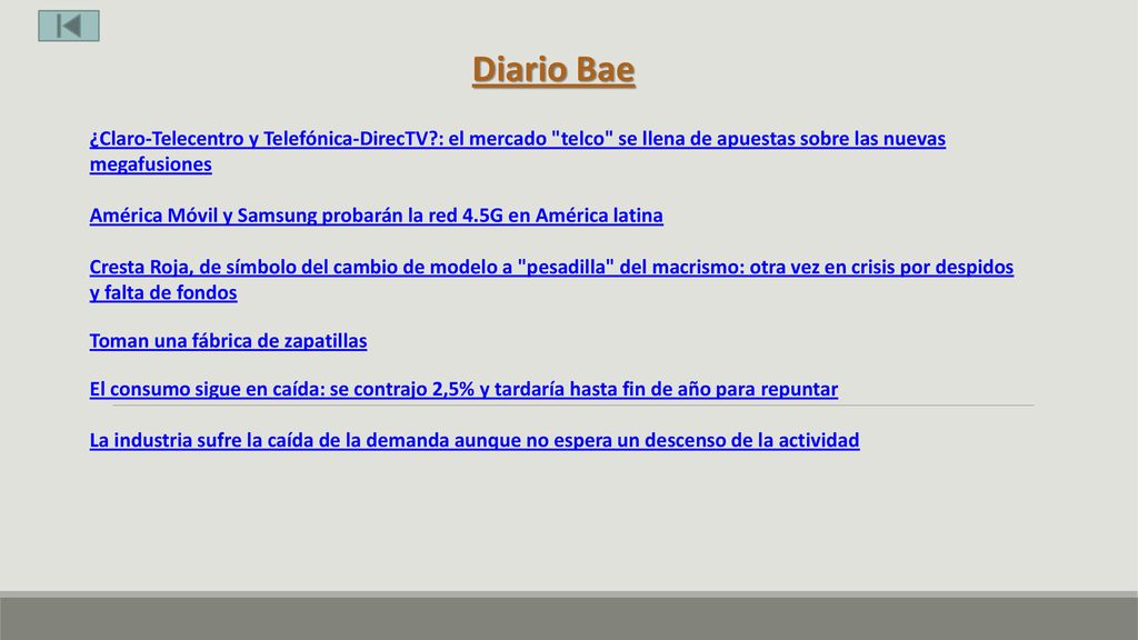 Diario Bae ¿Claro-Telecentro y Telefónica-DirecTV : el mercado telco se llena de apuestas sobre las nuevas megafusiones.