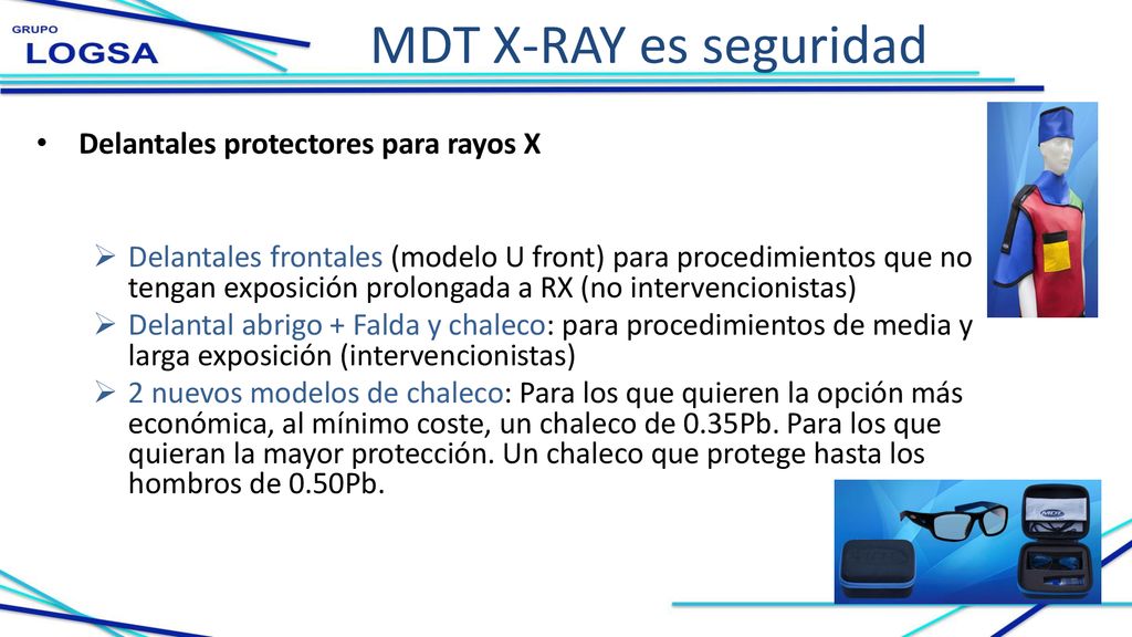 MDT X-RAY es seguridad Delantales protectores para rayos X