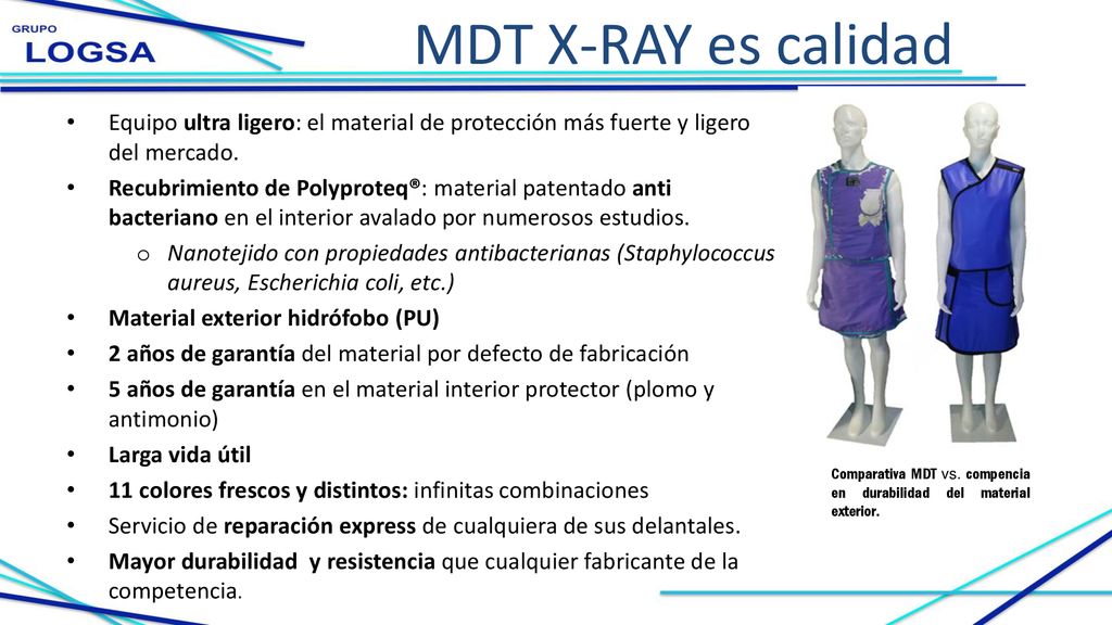 MDT X-RAY es calidad Equipo ultra ligero: el material de protección más fuerte y ligero del mercado.
