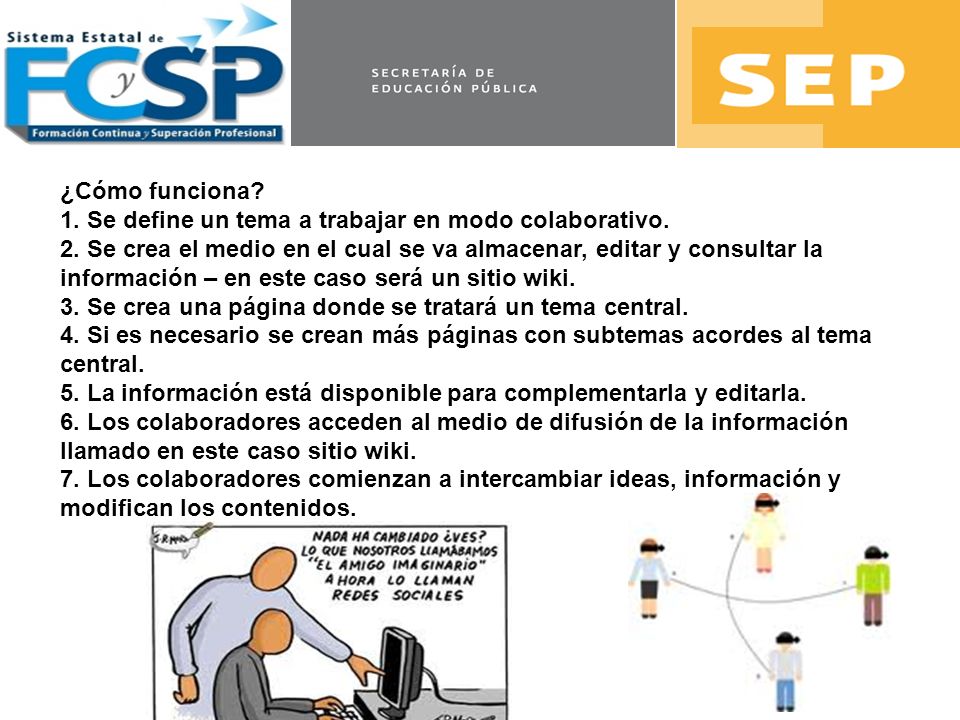 ¿Cómo funciona 1. Se define un tema a trabajar en modo colaborativo.