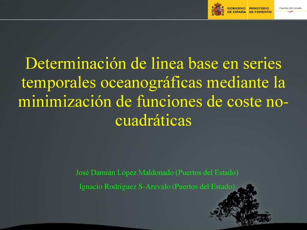 Determinación de linea base en series temporales oceanográficas mediante la minimización de funciones de coste no-cuadráticas