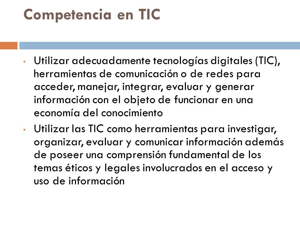 Competencia en TIC