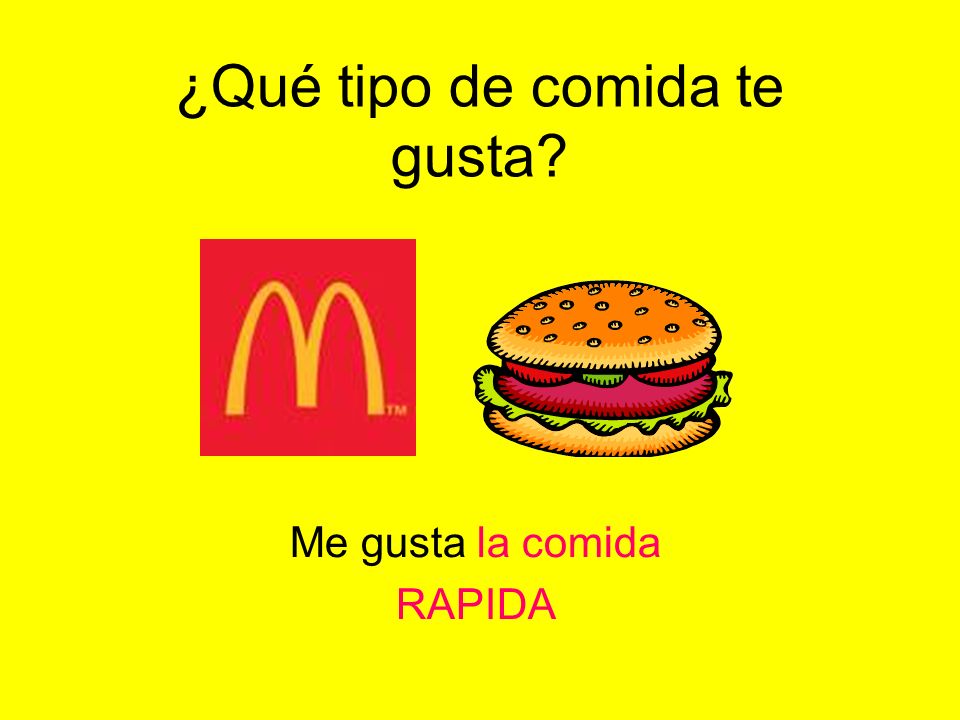 ¿Qué tipo de comida te gusta
