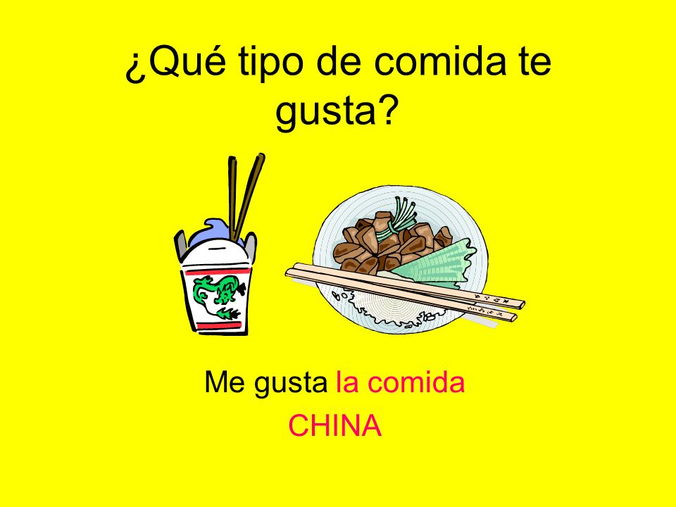 ¿Qué tipo de comida te gusta
