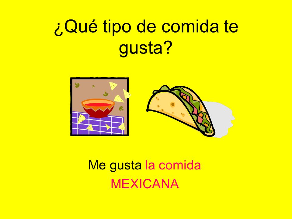 ¿Qué tipo de comida te gusta