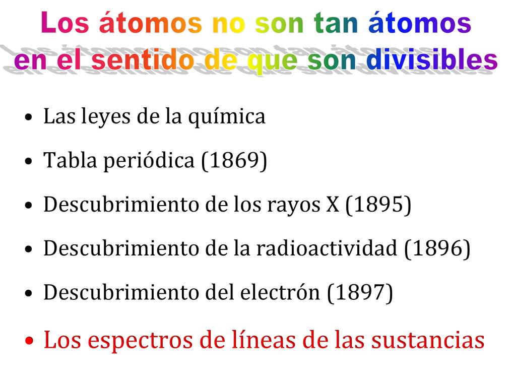 Los átomos no son tan átomos en el sentido de que son divisibles