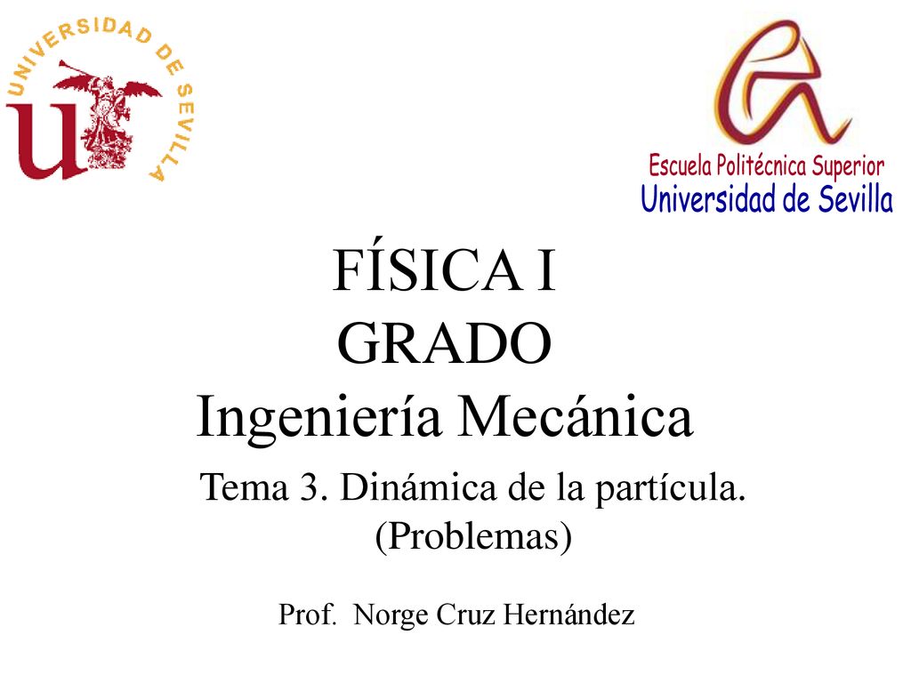 FÍSICA I GRADO Ingeniería Mecánica Tema 3. Dinámica de la partícula.