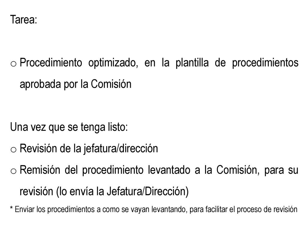 Una vez que se tenga listo: Revisión de la jefatura/dirección