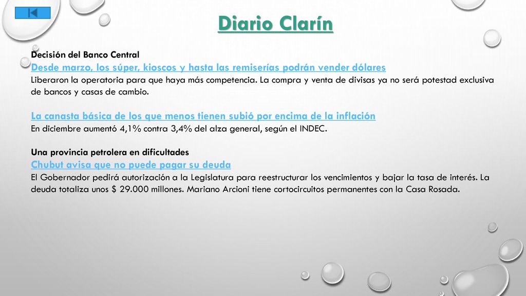 Diario Clarín Decisión del Banco Central. Desde marzo, los súper, kioscos y hasta las remiserías podrán vender dólares.