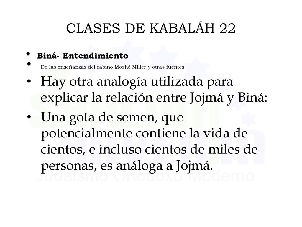 CLASES DE KABALÁH 22 Biná- Entendimiento. De las enseñanzas del rabino Moshé Miller y otras fuentes.