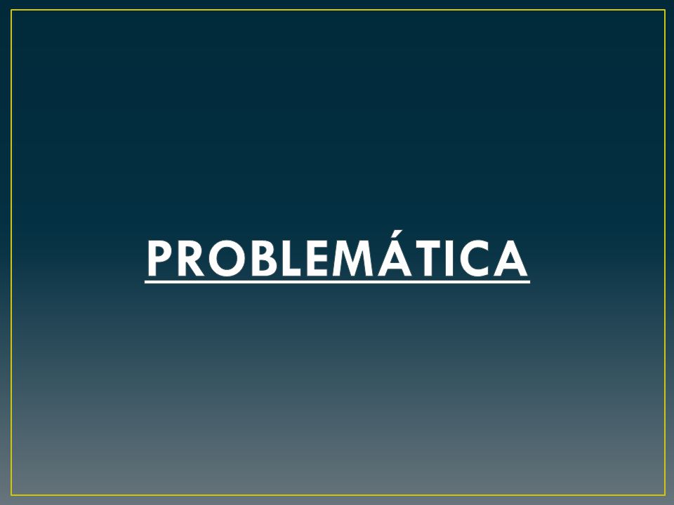 PROBLEMÁTICA
