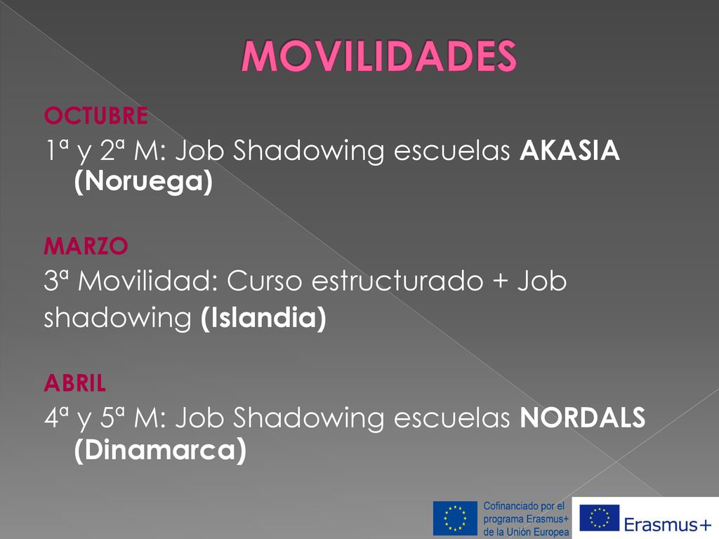 MOVILIDADES 1ª y 2ª M: Job Shadowing escuelas AKASIA (Noruega)