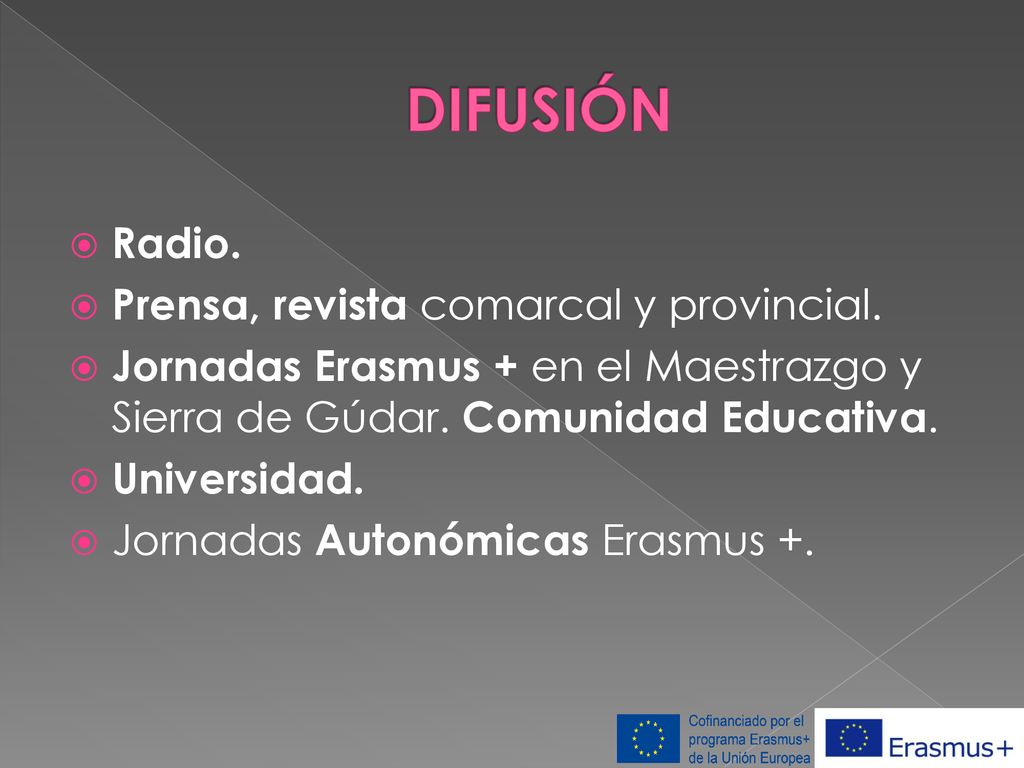 DIFUSIÓN Radio. Prensa, revista comarcal y provincial.