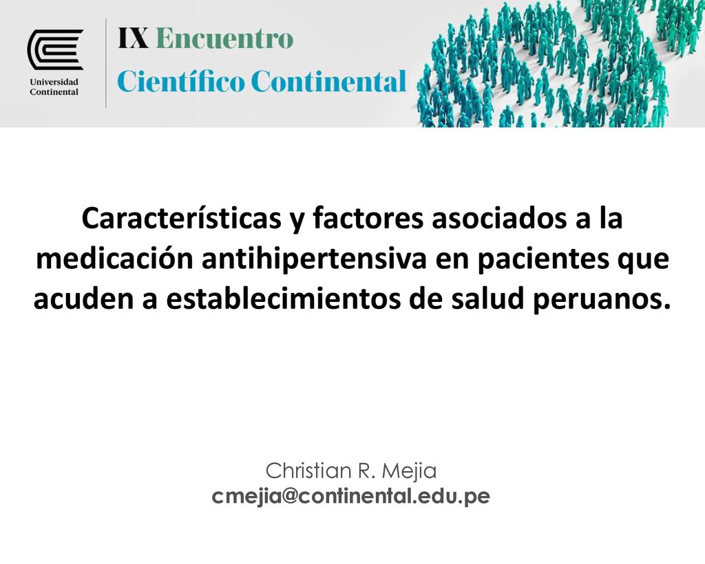 Características y factores asociados a la medicación antihipertensiva en pacientes que acuden a establecimientos de salud peruanos.