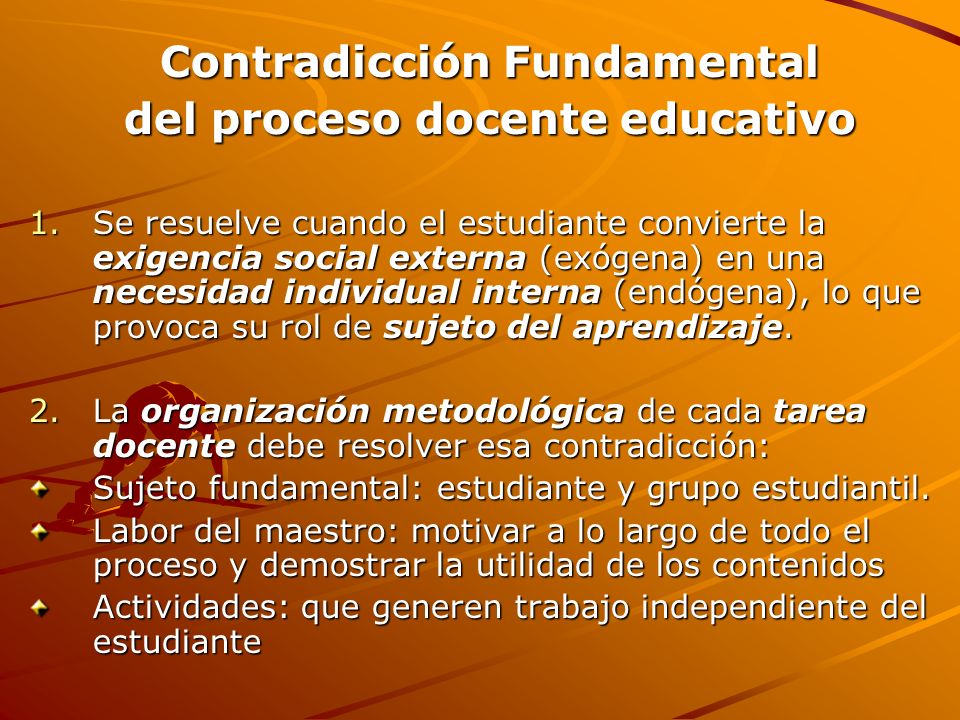 Contradicción Fundamental del proceso docente educativo