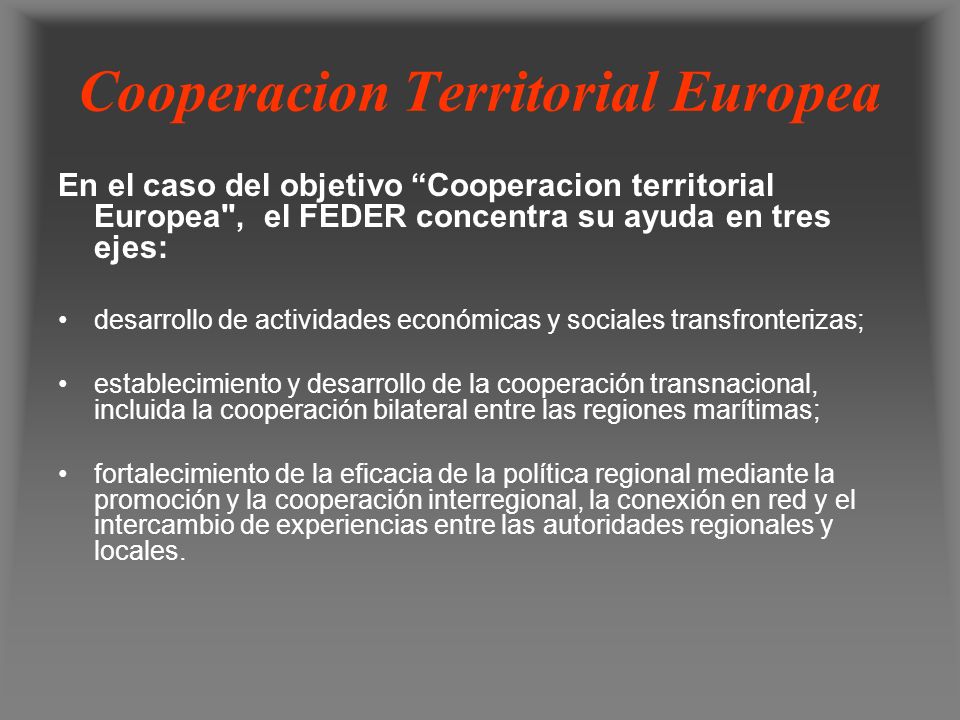 Cooperacion Territorial Europea