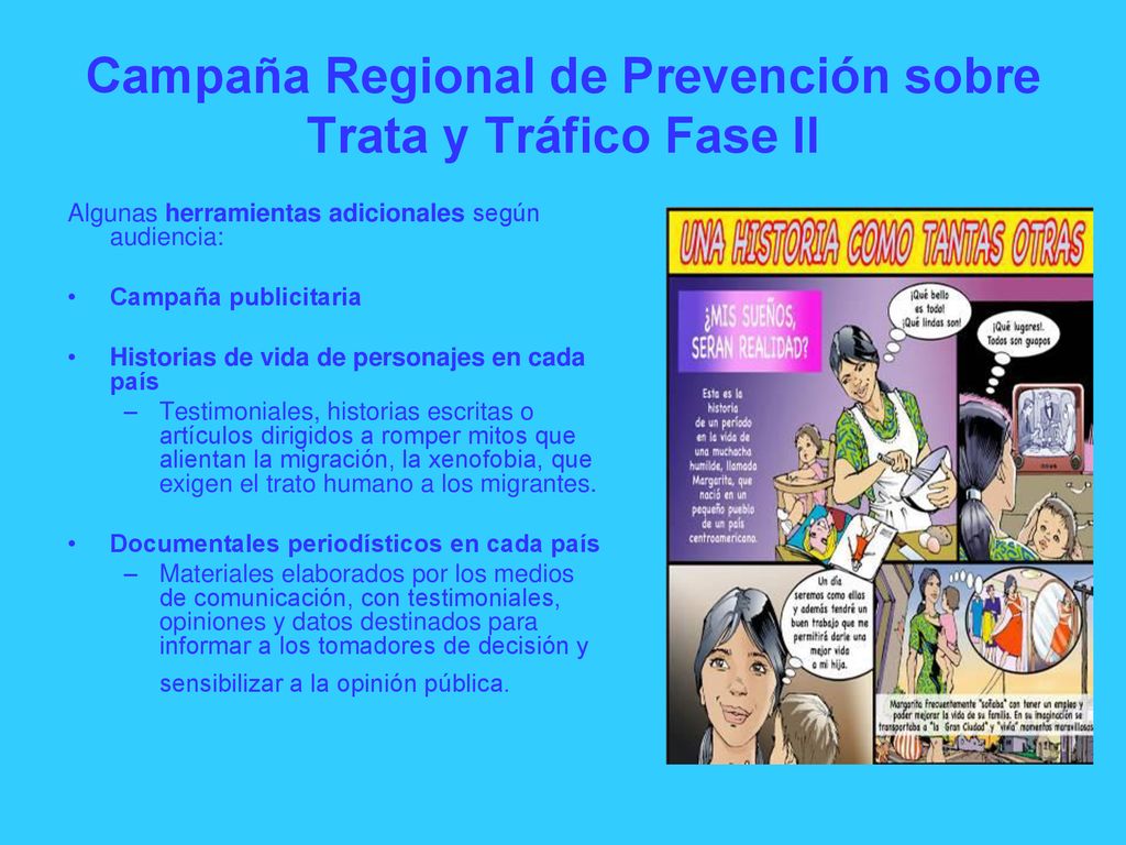 Campaña Regional de Prevención sobre Trata y Tráfico Fase II